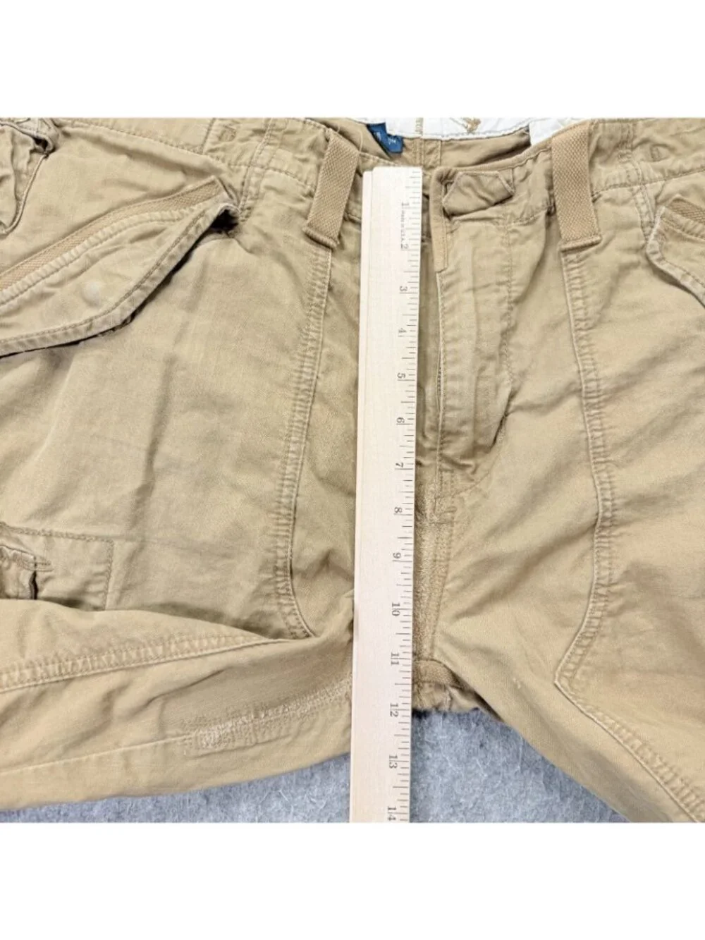 Polo Ralph Lauren Cargo Pants Men 42 x 30 Beige Paratrooper Military Adjustable